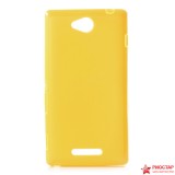 Полимерный TPU Чехол Для Xperia C2305 (желтый)